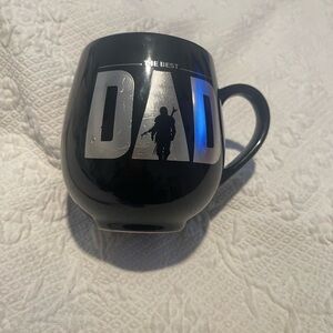 Star Wars Black Mug with Silver 'DAD' and Soldier Silhouette Minor scratches